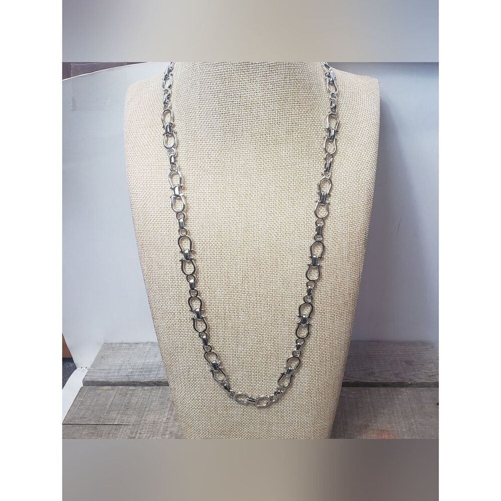 SILVER-TONE HORSEBIT Necklace/Hip Chain/Belt